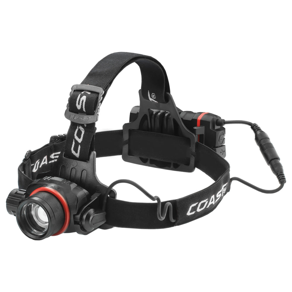Coast HL8R – Oplaadbare Hoofdlamp met Focus & Dubbele Batterijoptie
