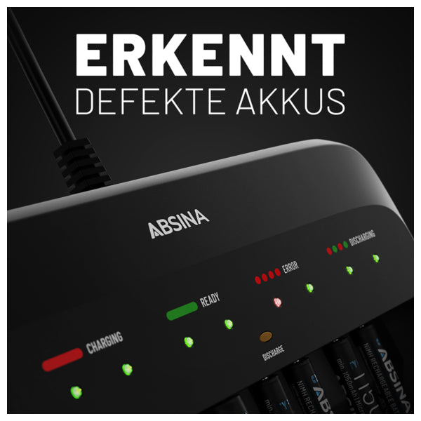 Absina 301003 Snellader (NiMH / NiCd - 9 V, AAA, AA)