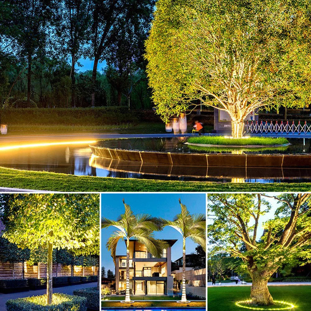 🌳 Lampe solaire LED pour arbre – Lampe pour arbre étanche IP65 (Design moderne)