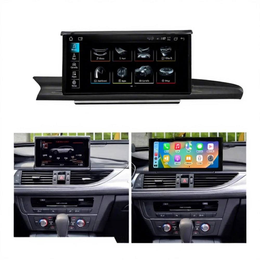Autoradio MOOKAKA 12,3 pouces pour Audi A8 S8 D4 – Système multimédia Android 13 avec écran IPS 1920 x 720