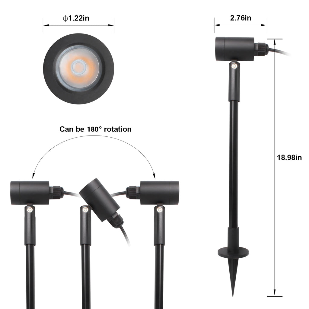 💡 Projecteur de jardin encastrable LED QACA IP67 – Lampe paysagère en aluminium 12 W (blanc chaud / blanc)