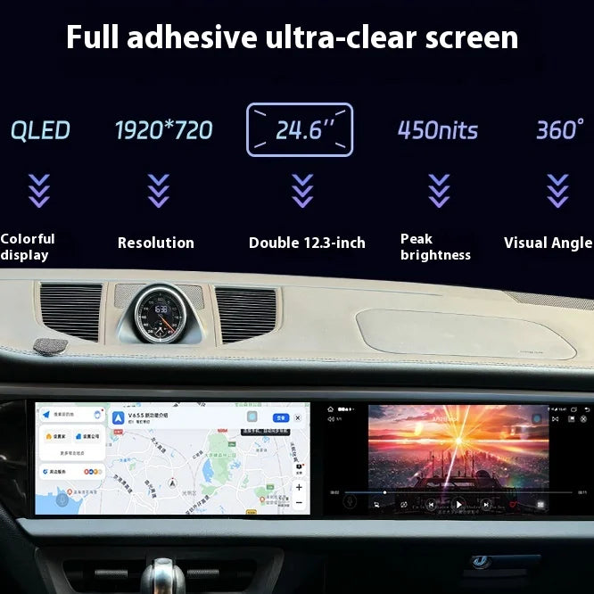 24.6 Inch Dual Screen Navigatie & Entertainment Systeem – Porsche Macan / Cayenne / Panamera