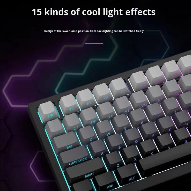 Clavier et souris de jeu mécaniques sans fil K81 à trois modes – Ensemble de jeu RGB à 3 modes pour les joueurs passionnés