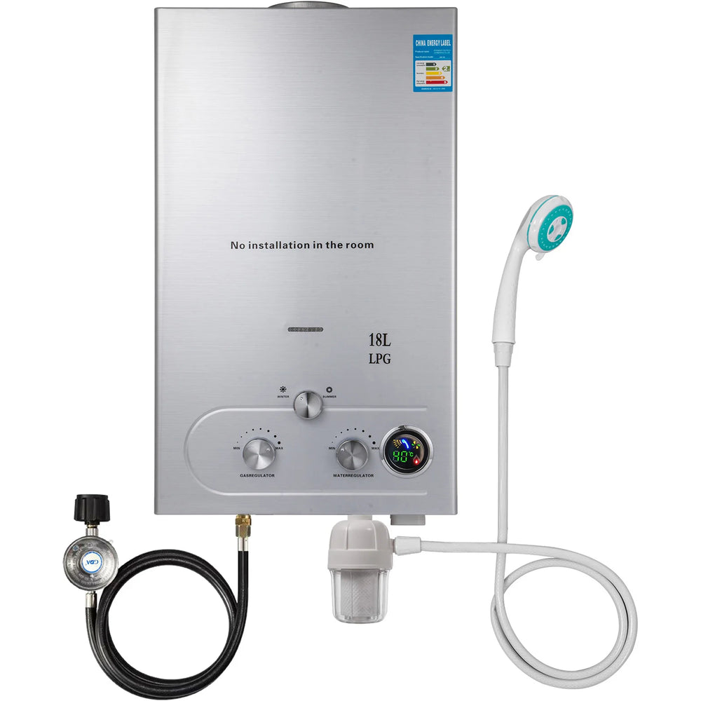 🔥 PEIXU LPG Tankless Gas Waterverwarmer 12-16L – RVS Wandmodel Instant Boiler 36kW 🚿