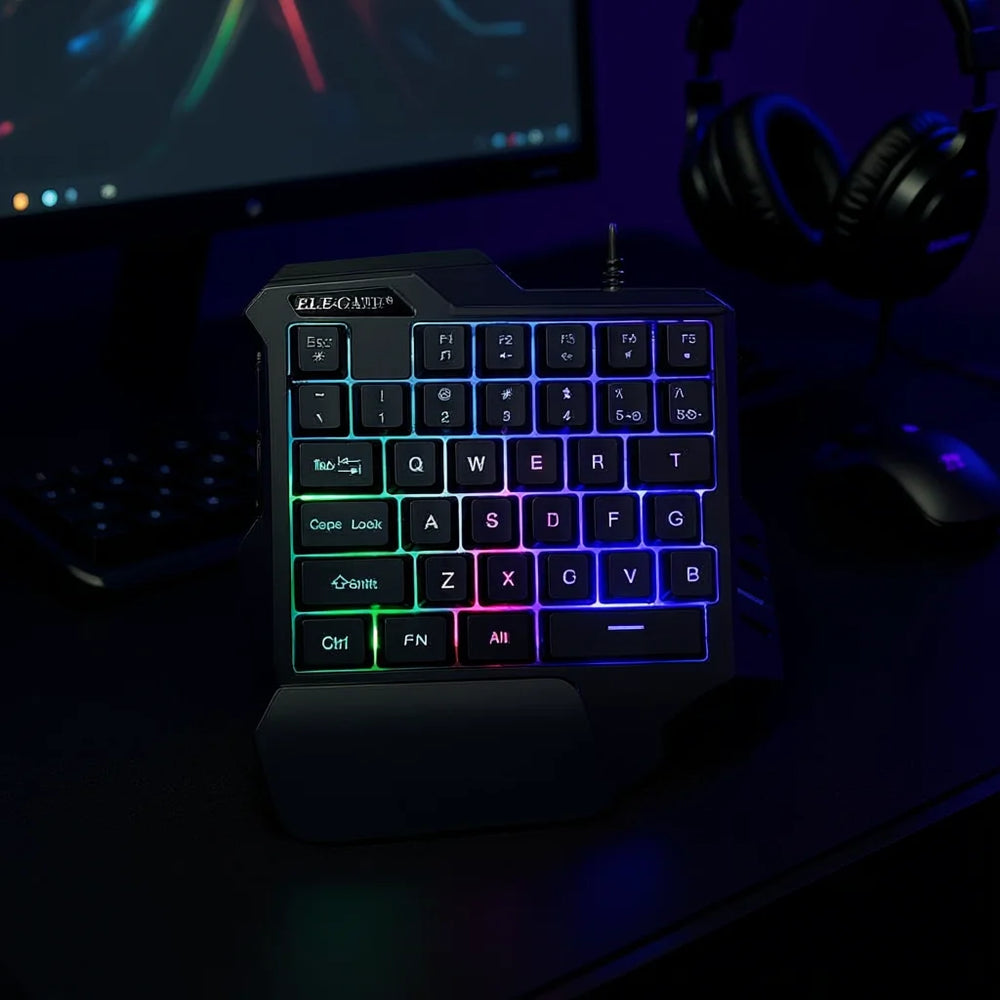 Clavier de jeu ELEGATE B187 à 60 touches RGB – Clavier de jeu compact 60 % avec repose-poignets