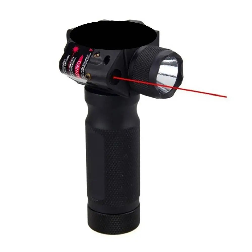 Tactische LED Zaklamp met Rode Laser & Handgreep β Aluminium β Model WB001