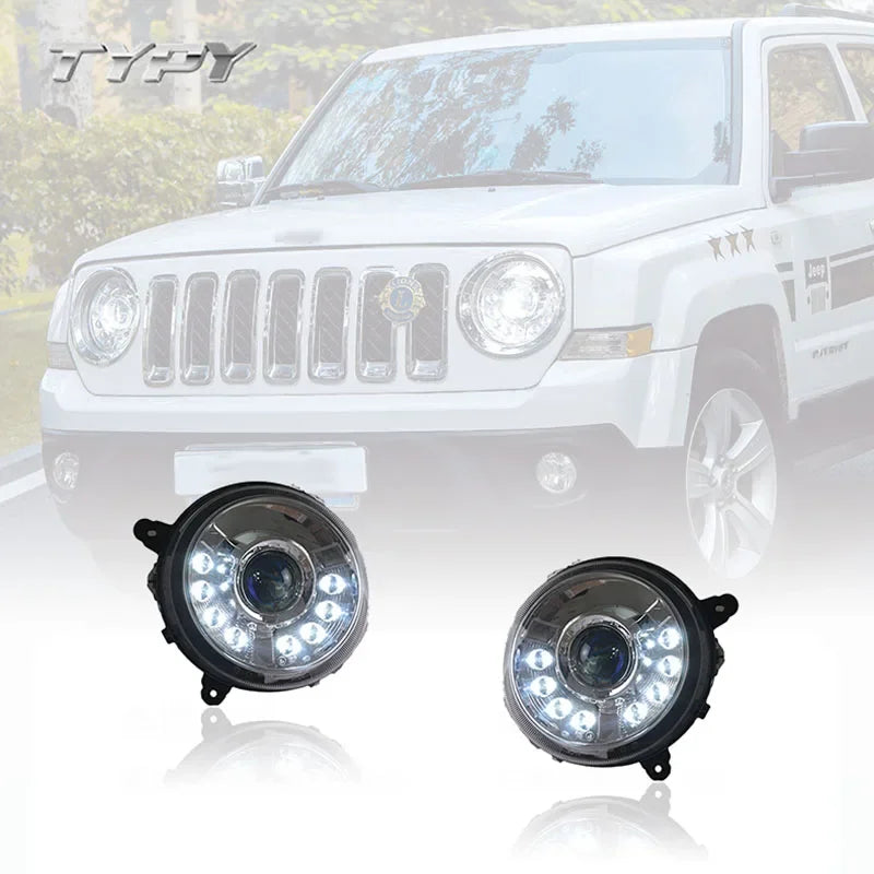 Phares au xénon avec feux de jour à LED pour Jeep Patriot (2011–2015)