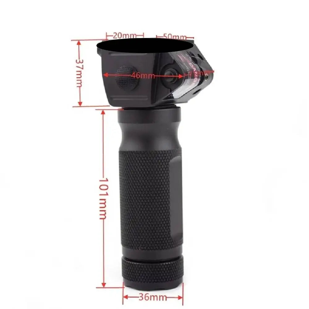 Tactische LED Zaklamp met Rode Laser & Handgreep β Aluminium β Model WB001