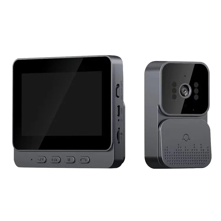 Mini sonnette vidéo intelligente WiFi M10 – 1080p – Écran LCD 4,3 pouces – Sans fil et alimentée par batterie