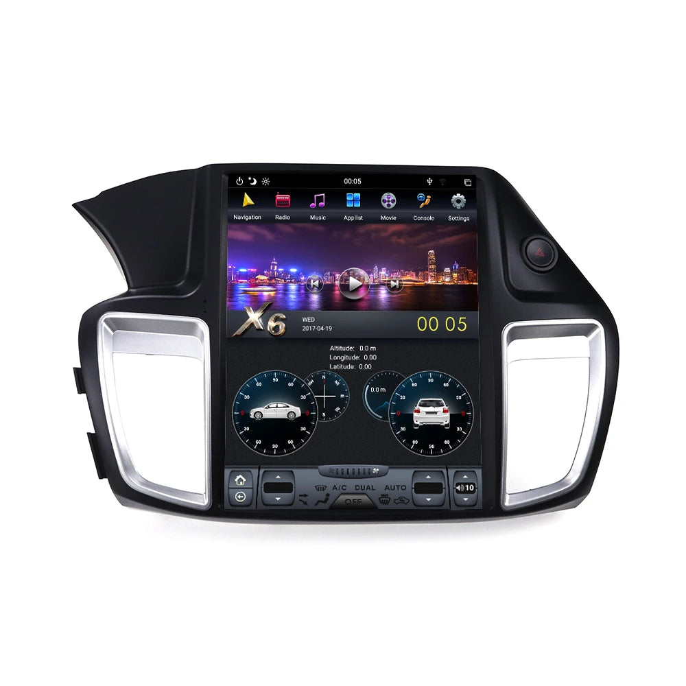 12.1'' for Honda Accord 9 2012-2017 Android 13 GPS Navi Vertical Screen Wireless Carplay Auto Multimedia Radio Player Head Unit