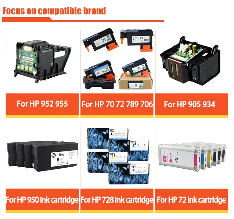 Cartouche d'encre remanufacturée HP72 compatible avec les imprimantes jet d'encre HP DesignJet T1100, T1120, T610, T620, T770, T790, T795, T1200, T1300 et T1708