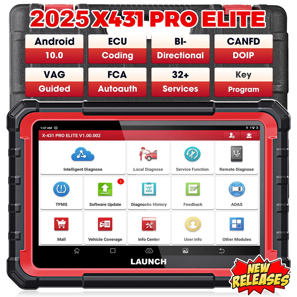 Launch X431 Pro Elite OBD2 Diagnoseapparaat – Professionele Auto Scanner – Android
