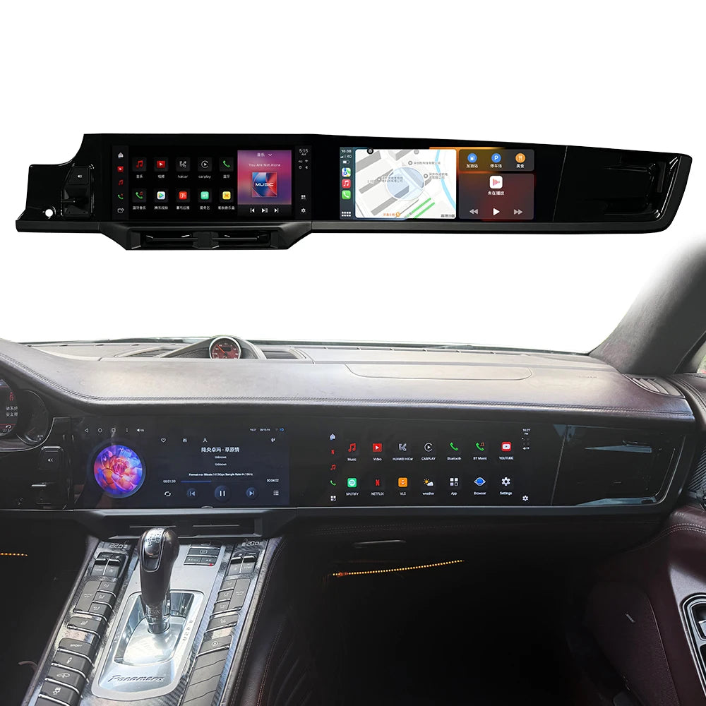 Porsche Panamera 970 Dual 12.3” Android Autoradio – Wireless CarPlay & Caméra 360° (2010–2018)