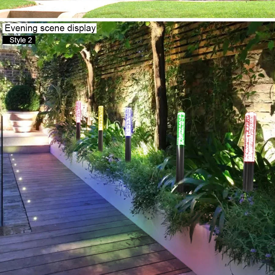 🌟 AMARYLLIS Éclairage solaire pour allée de jardin – Tubes lumineux solaires décoratifs IP65