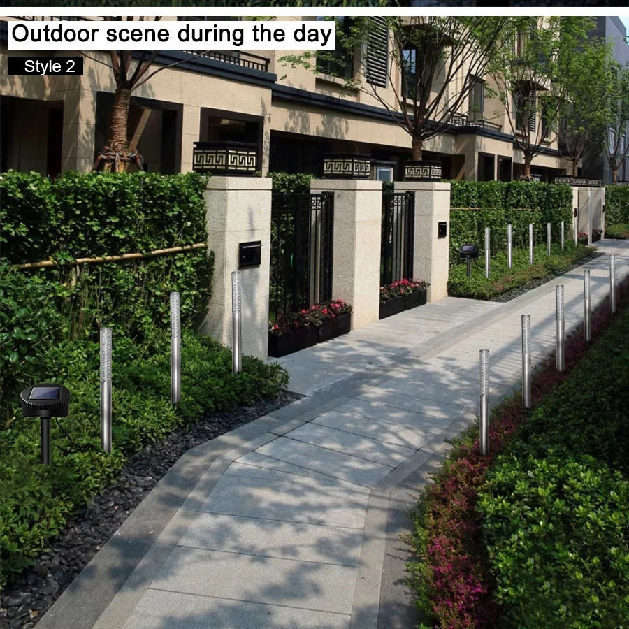 🌟 AMARYLLIS Éclairage solaire pour allée de jardin – Tubes lumineux solaires décoratifs IP65