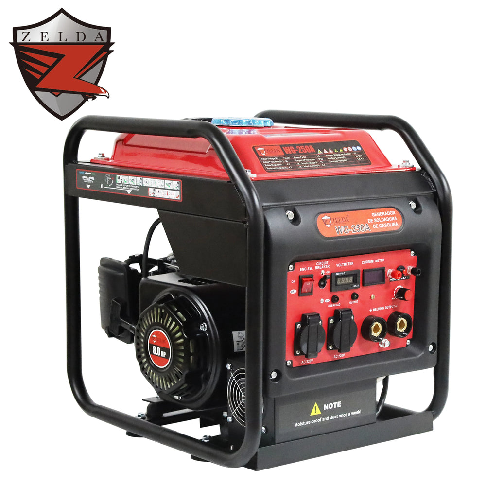 Air Cooled 4 Stroke DC 230V Portable Gasoline Welding Machine Generator