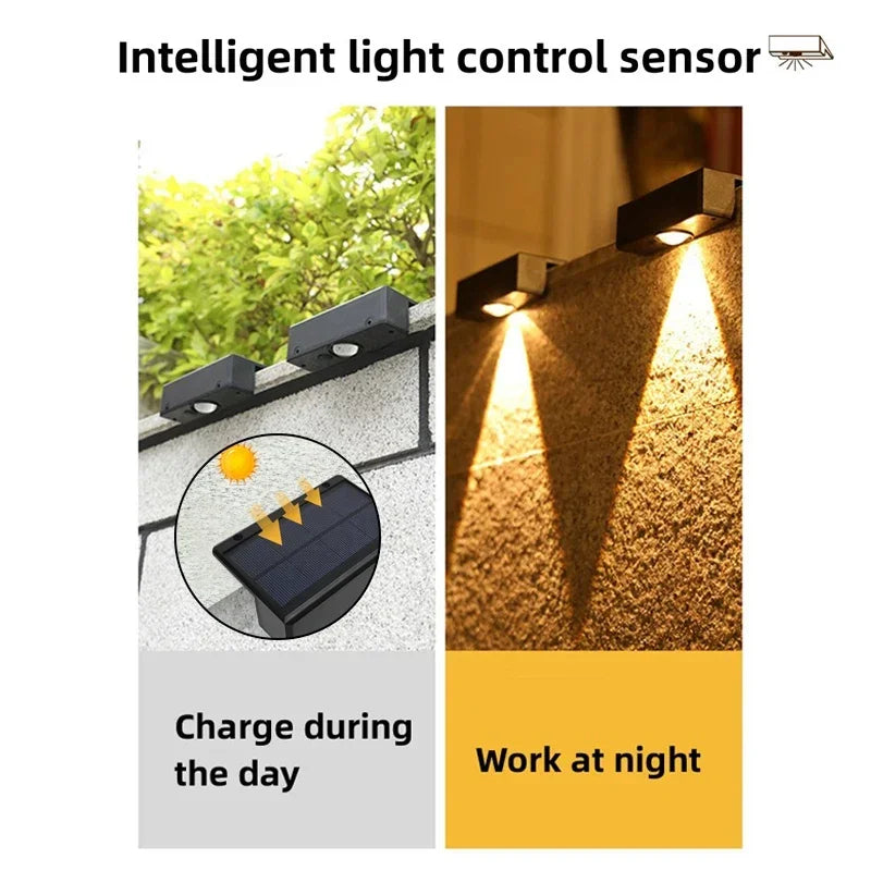 🔆 Lampe murale solaire LED JXLIGHL – Éclairage extérieur étanche IP65 (SL-718)