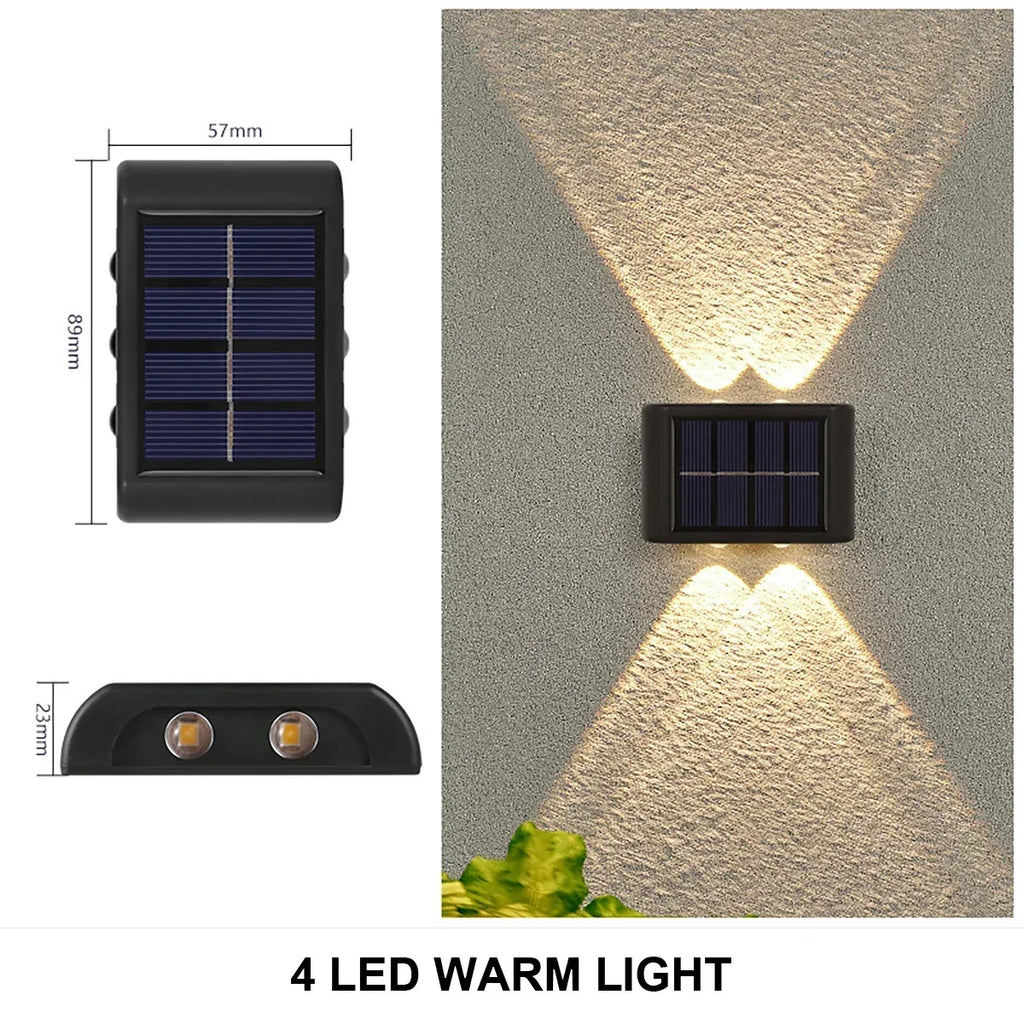 🔆 Lampe murale solaire ZHIYU à éclairage LED étanche (montée et descente)