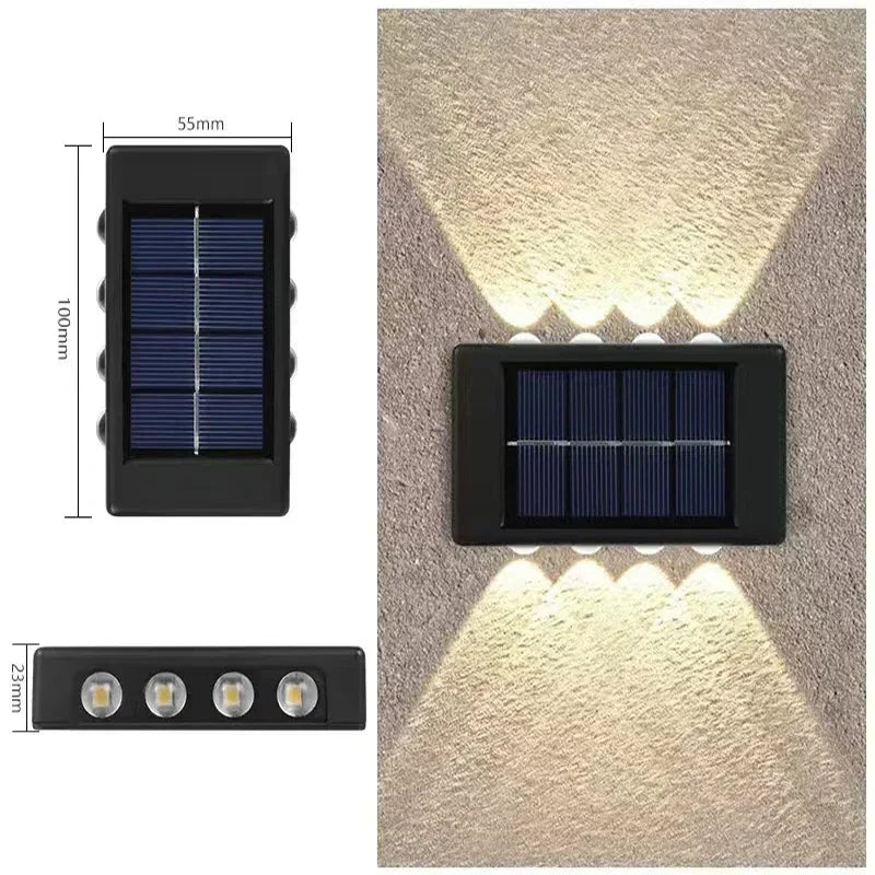 🔆 Lampe murale solaire ZHIYU à éclairage LED étanche (montée et descente)