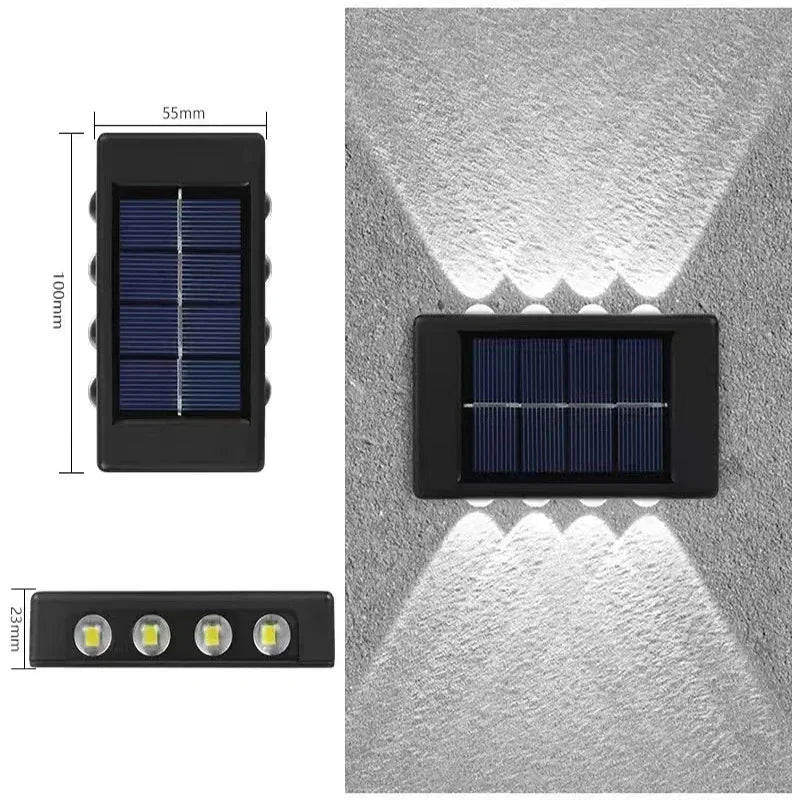 🔆 Lampe murale solaire ZHIYU à éclairage LED étanche (montée et descente)