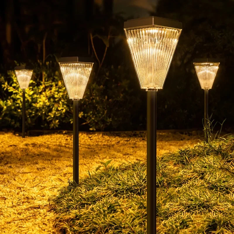 🌞 Lanterne solaire de jardin – Lampes solaires étanches pour allées et pelouses