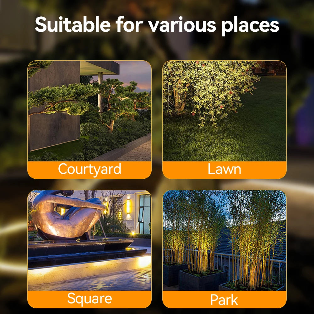 🌳 Lampe solaire LED pour arbre – Lampe pour arbre étanche IP65 (Design moderne)