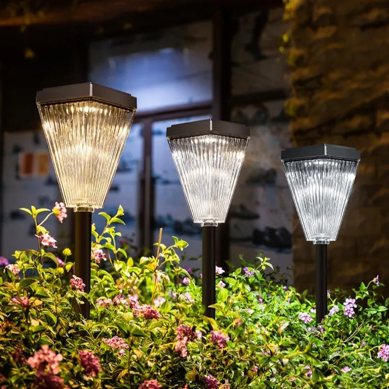 🌞 Lanterne solaire de jardin – Lampes solaires étanches pour allées et pelouses
