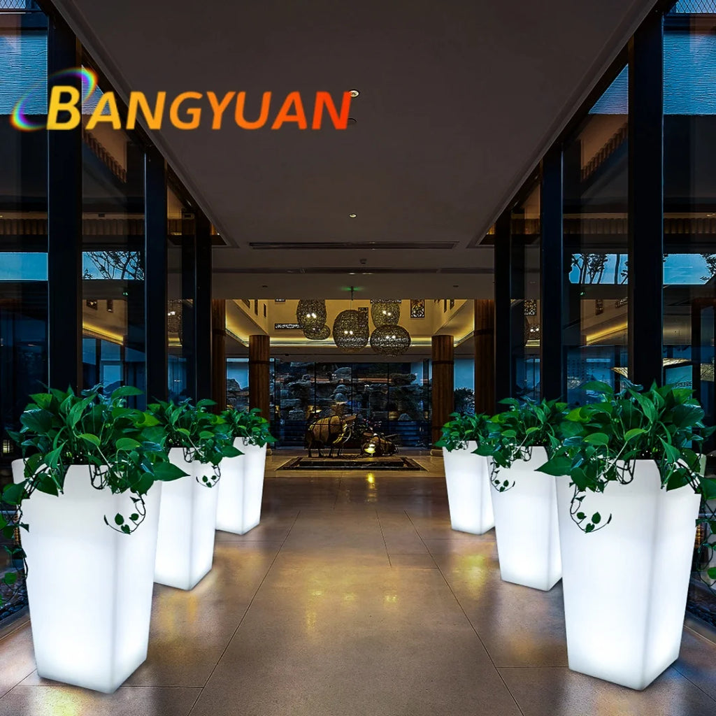 ๐ XMSJ LED Lichtgevende Bloempot โ RGB Waterproof Design (Oplaadbaar)