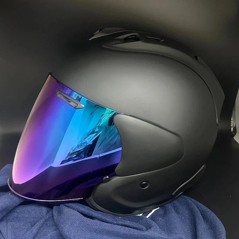 🏍️ Casque Moto Jet 3/4 – Casque Rétro Cruiser & Harley Homologué DOT/ECE