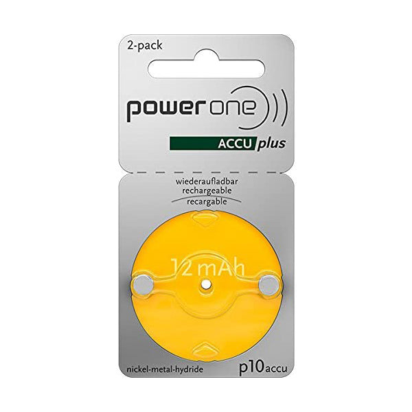 PowerOne P10 oplaadbare hoorbatterijen 2 stuks