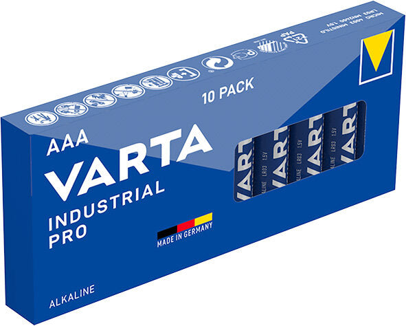 10x Varta Industrial Pro AAA Alkaline Batterie Typ 4003