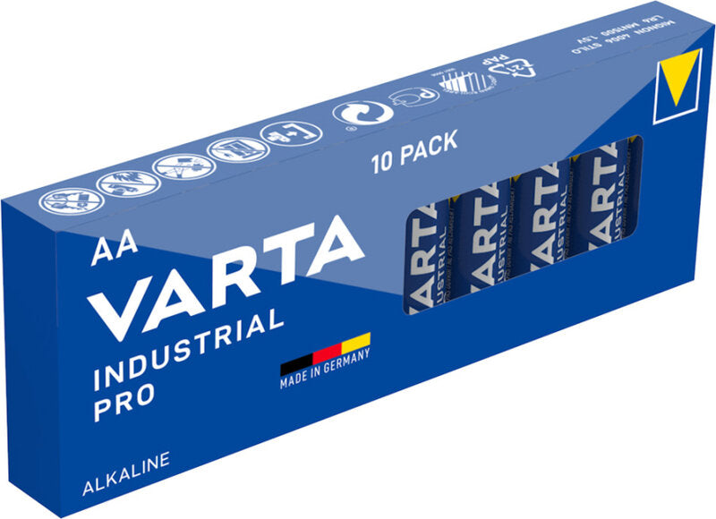 10x AA Varta Industrial Alkaline Batteries 1,5 V LR6 / 4006