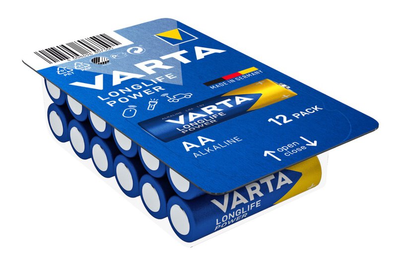 12x Varta LongLife Power AA Alkaline Batteries / 4906