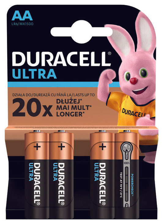 Duracell Ultra Powercheck LR6 AA Alkaline Batterijen