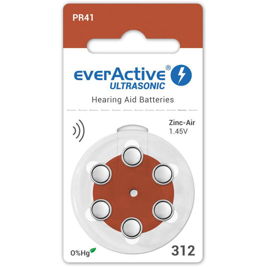 Hörgerätebatterien EverActive P312 / 10 Blister mit 6