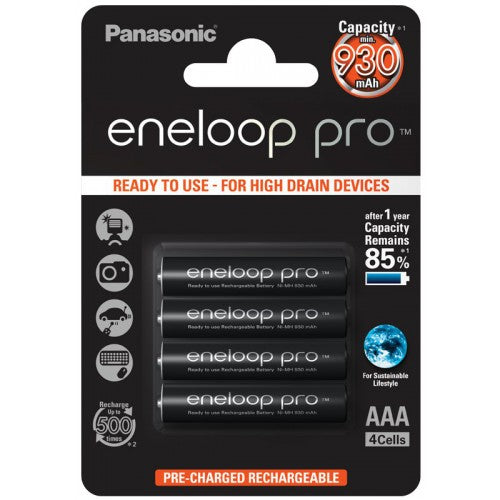 Batterie Panasonic Eneloop Pro AAA 930 mAh BL4