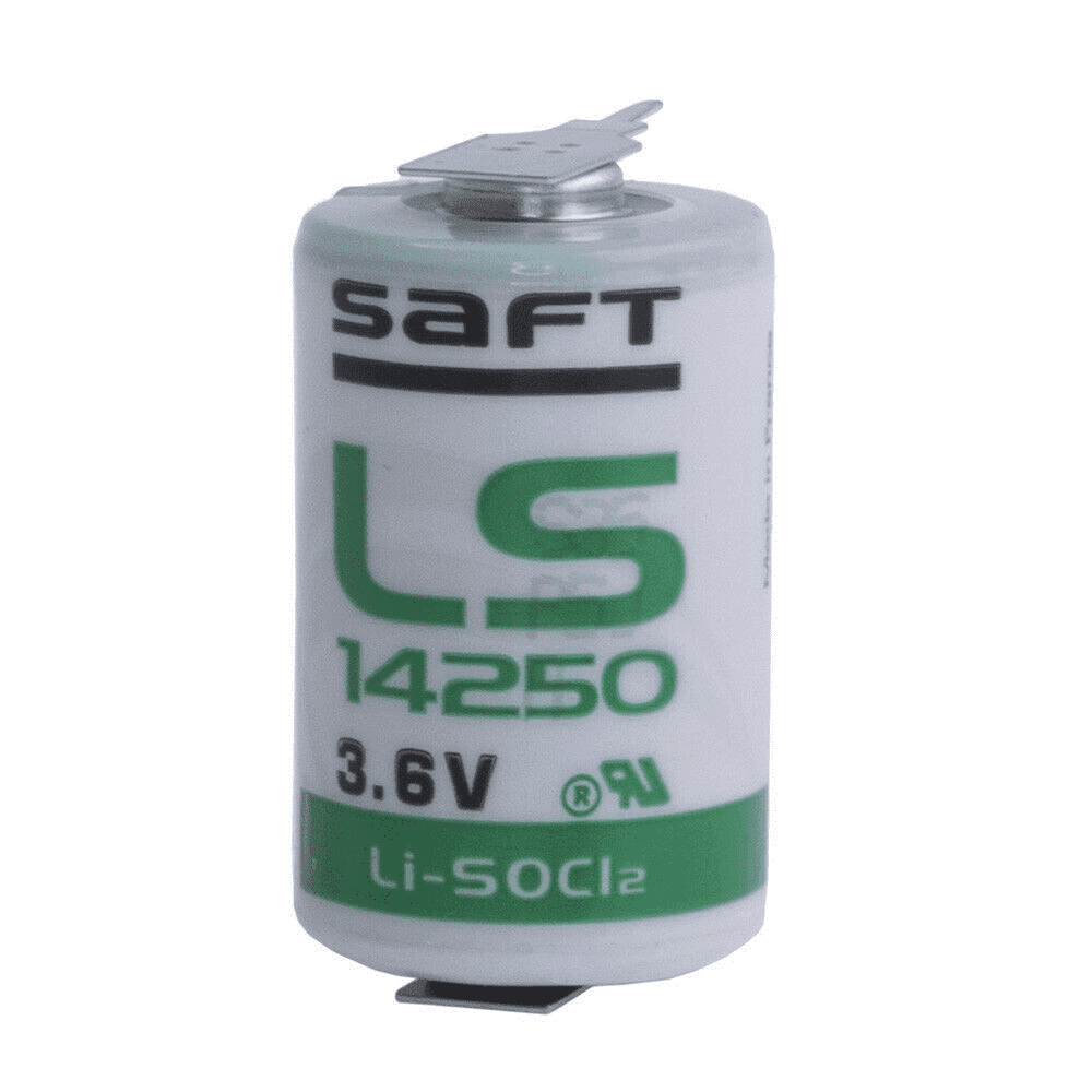 Saft Lithium 1/2 AA LS14250 2PF 3,6 V 2 Platine