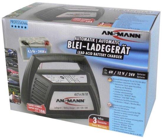 Chargeur de batterie au plomb Ansmann ALCT 6-24/10 noir 4,5 Ah 1001-0014