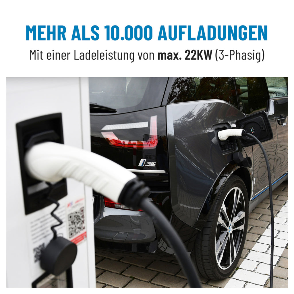 Absina Laadkabel 3m voor E-Autos – 22kW Type 2