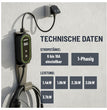 Absina mobiel laadstation type 2 huishoudelijke stopcontacten 3,7 kW / 13 A / 6 meter