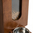 Gamelle en bois pour chien et chat – Distributeur de croquettes automatique au design Noyer grande capacité