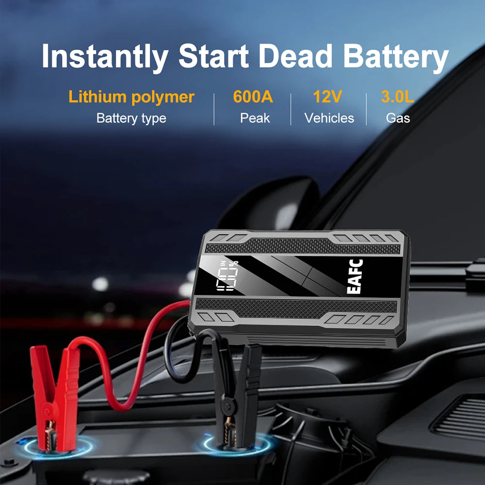 EAFC 2000A Starthilfegerät für Autos – 12V Batterieverstärker & Powerbank (600A / 2000A)