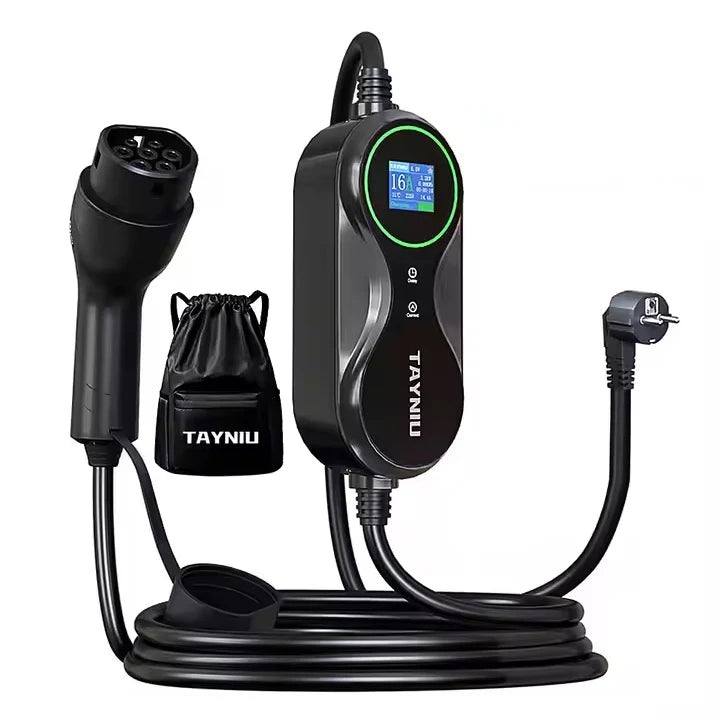 TAYNIU Infinity Typ 2 EV-Ladegerät 3,5 kW / 7 kW – 16 A / 32 A – 5 Meter – Tragbare Ladestation mit Tasche