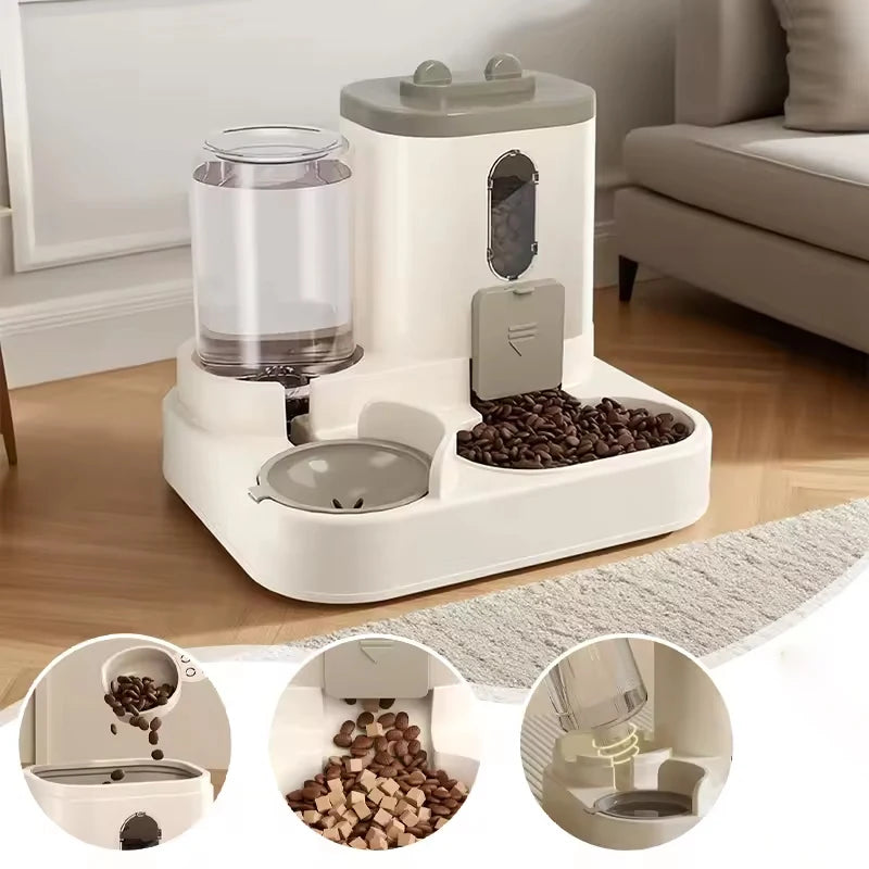 Großer automatischer Futter- und Wasserspender für Hunde und Katzen