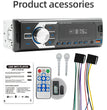 Autoradio MP3 Bluetooth MOPECT 1DIN – FM, USB, TF et AUX avec éclairage 7 couleurs