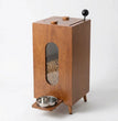Gamelle en bois pour chien et chat – Distributeur de croquettes automatique au design Noyer grande capacité