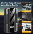 EAFC 2000A Starthilfegerät für Autos – 12V Batterieverstärker & Powerbank (600A / 2000A)