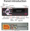 Autoradio MP3 Bluetooth MOPECT 1DIN – FM, USB, TF et AUX avec éclairage 7 couleurs
