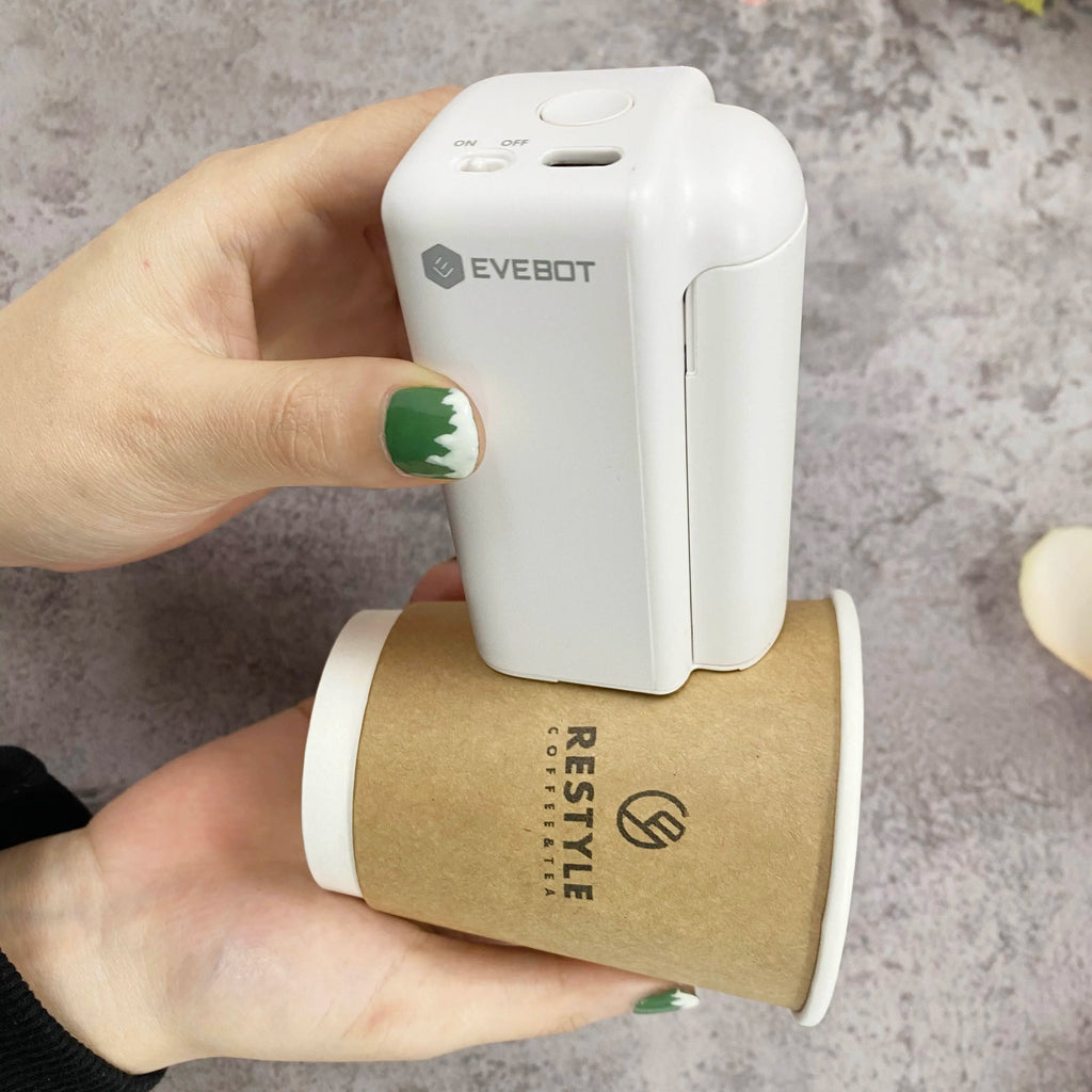 EVEBOT PrintPods – Tragbarer Mini-Tintenstrahldrucker für alle Oberflächen