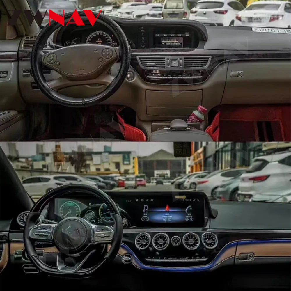 🚘 ZWNAV 12.3” CarPlay Autoradio voor Mercedes-Benz S-Class W221 (2005-2013) – GPS, Android Auto & DSP